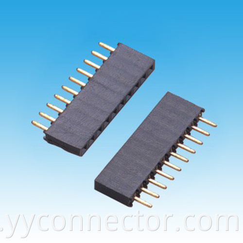2.0mm H6.35mm Single Row S/T Female Header Connector